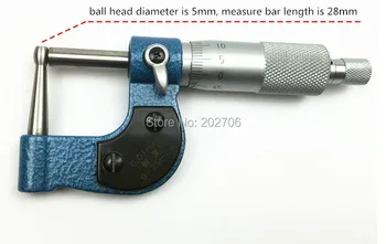 0-25mm Vamzdis Staliuko būgno galvos specialaus staliuko sienos vamzdžių storio matuoklis Mikrometro matavimo įrankiai