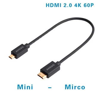 Mini Micro HDMI suderinamus Ultra Plonas vieno stabilizatorius Zhiyun DJI vaizdo perdavimo Mini Micro ultra-trumpas, plonas laidas 4K60P