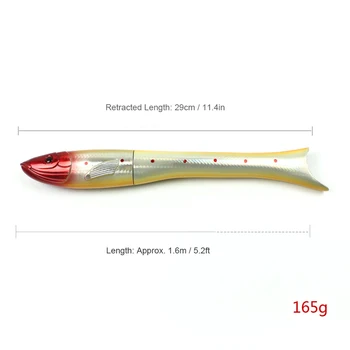 1,6 m Mini Pocket meškere Žuvies Formos Teleskopinis Anglies dioksido Ledo meškere Žvejyba Polių meškere Combo 2 tipų strypas /ritės+lazdele