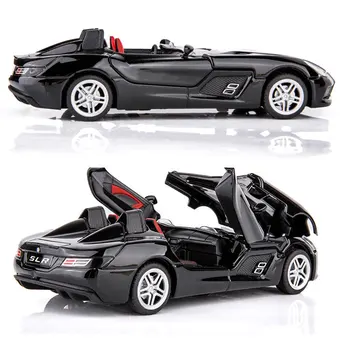 1:32 aukštos modeliavimas SLR lenktynių kabrioletas lydinio automobilio modelio vaikų garso ir šviesos automobilių sporto žaislas automobilis vaikams dovanos