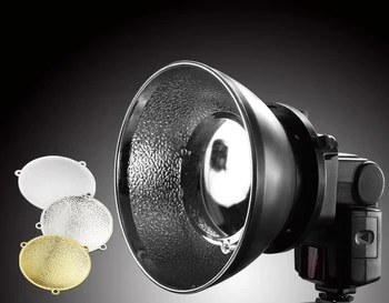 Standartinė Blykstės Reflektorius + Universal Flash Adapteris Mount Turėtojas CA-SGU Canon Nikon Sony Yongnuo 