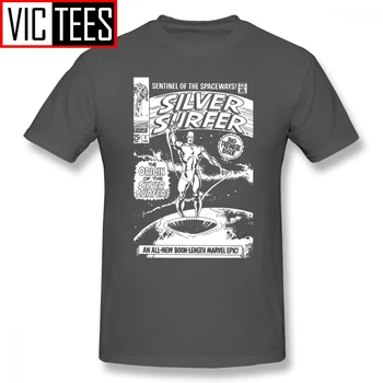 Vyrai Silver Surfer T Shirts SILVER SURFER JONAS BUSCEMA T-Shirt 100 Procentų Medvilnės Marškinėliai, Juokinga Streetwear Marškinėlius