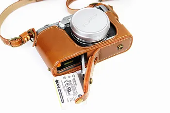 Prabanga Atveju Fotoaparatas Vaizdo Krepšys FUJI Fujifilm X100 X100S X100T PU Odos Fotoaparato Krepšys Su Diržu Atidarykite baterijos dizainas