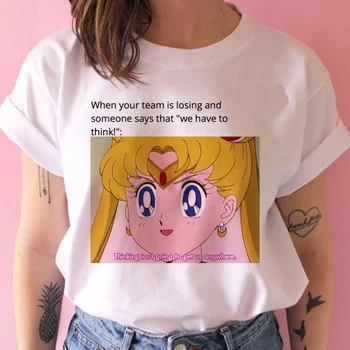 Sailor moon t marškinėliai moterims grafinis ulzzang harajuku Atsitiktinis marškinėlius moterų ulzzang japonijos kawaii t-shirt viršuje tee juokinga