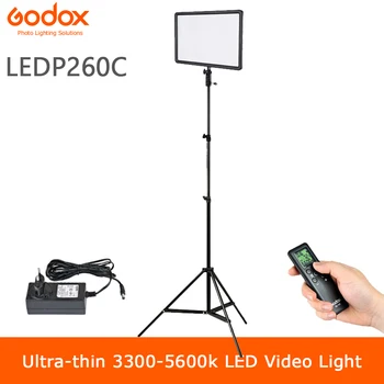 GODOX LEDP260C Ultra-plonas 30W 3300-5600k LED Vaizdo Šviesos Kolegijos Lempa Skaitmeninis DSLR Fotoaparatas Fotografijos Studija