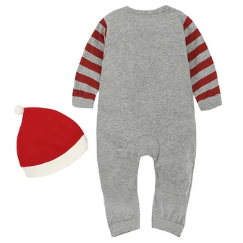 Baby Girl Drabužiai Nustatyti 2019 Kalėdinių Kostiumų Santa Sąlyga Kūdikių Romper +Hat/Headband 2 Vnt Berniuko Drabužių Rinkiniai