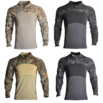 Airsoft Karinės Marškinėliai Camo Kariuomenė, Taktinė Mūšio Kovos Marškinėliai Vyrams, Moterims USMC Softair Camisa Militar Specialiųjų Pajėgų Kostiumas