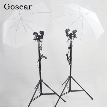 Gosear 85cm Fotografijos Studija, Video, Photo Light Skėtis Baltas Permatomas Difuzorius flash Minkštas Skėtis Priedai
