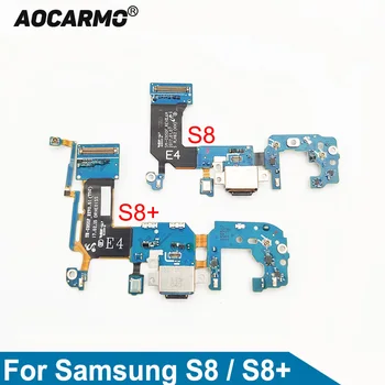 Aocarmo USB Įkrovimo lizdas + Mic Doko Jungtis Įkrovikliui Flex Kabelis Samsung Galaxy S8 G950U/F/N / S8plus S8+ G955U G955F G955N