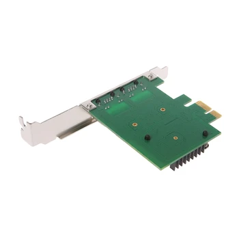 Dual-Port PCI-E X1 Gigabit Ethernet Tinklo plokštė 10/100/1000Mbps Norma Adapteris