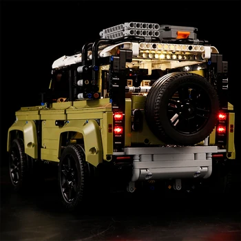 Led Šviesos Rinkinys, Suderinamas su Lego Blokai 42110 Land Rover Gynėjų Išjungti kelių Transporto priemonių Technologijos Grupės Serija Montavimas Žaislai