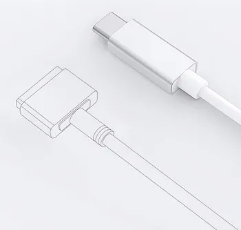 Naujas Vyrų Tipas-C USB-C MacSafe 2 Kabelio Laidą 