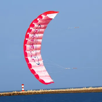 Pripučiami Aitvaras Naujų 1.4 m Soft Power Aitvarai Lauko Įdomus Žaislai Parafoil Parašiutu Dviguba Linija Banglenčių vliegers voor kinderen #LR3