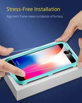 ESR Grūdintas Stiklas iPhone SE 2020 8/7/6/6S Kovos su Blue-Ray Screen Protector, Filmas Pilnas draudimas HD Ekranas Stiklas, iPhone, SE 2020 m.