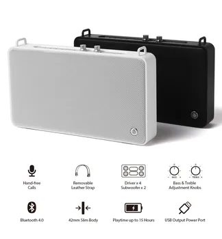 GGMM Portable Bluetooth Speaker Wireless Stereo HiFi Soundbar Su Mic Geriau Boso 21-Valandų žaidimo laikas 20W žemų dažnių garsiakalbis DSP Vairuotojas