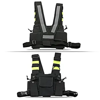 2vnt tactical Dėklas Dėklas krūtinės kišenės maišelį motorola Baofeng UV-5R Kenwood cb radijo walkie talkie dėklas Pack Vest Įrenginys