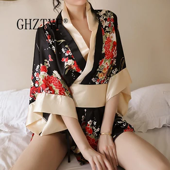 Seksualus Sijonas Seksas, Erotinis apatinis Trikotažas, Kostiumai Cosplay Japonijos Moterų Megztinis Kimono Jungiamąją Vienodas naktinis klubas Etapo Veiklos