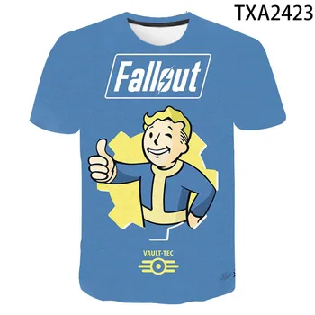 Fallout Vault Boy fashionTshirts Prabanga Trumpas Rankovės 3D Aukštos Kokybės Slim Fit Viršūnės