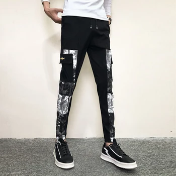 2021 M. Pavasarį, Vasarą, Naujas Kelnes Vyrų Mados Korėjos Slim Fit Vyriškos Laisvalaikio Kelnės Kratinys Dizainas Visos Rungtynės Streetwear Kelnės Vyrams 34
