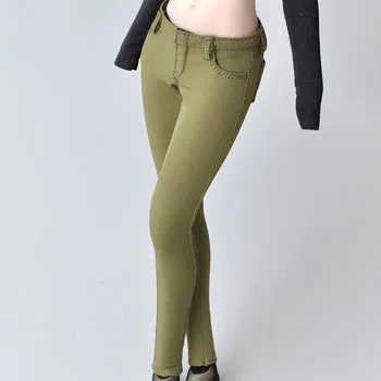 1/6 Masto Moterų Slim stretch tendencija pieštuku kelnes kareivis modelis reikmenys, drabužiai 12