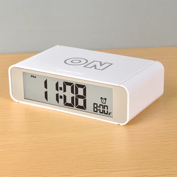 Atidėjimo Elektroninių Žiūrėti Stalo Laikrodis LED Skaitmeninis Laikrodis-Žadintuvas Flip Žiūrėti Pabusti Naktiniai Laikrodžiai Radijas su Touch Šviesos