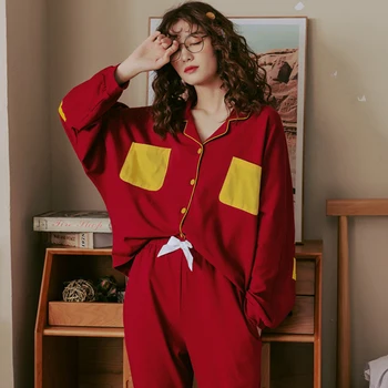Gražus 95%Cutton Vasaros Moterų Pižama Sleepwear Homewear Geros Kokybės Jaukus Atsitiktinis Minkštas Mielas Naktiniai Drabužiai Pajama Komplektai Pavasario