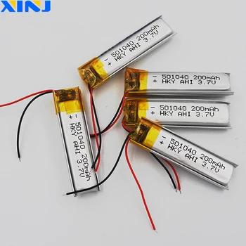 XINJ 5vnt), 3,7 V 200 mAh 501040 ličio polimerų baterija li po langelį 