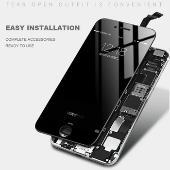 Reitingas AAAA+++ iPhone 6 6S 6P 6SP 7 7P 8 8Plus LCD su Puikus 3D Jutiklinis Ekranas skaitmeninis keitiklis Asamblėjos iPhone 5S 5 5C Ekranas