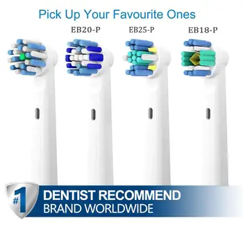 Pakeisti dantų šepetėlį Vadovai Oral-b Precision Clean/3D White/Siūlas Veiksmų /Cross Action/Jautrūs Elektros dantų šepetėlį Vadovai