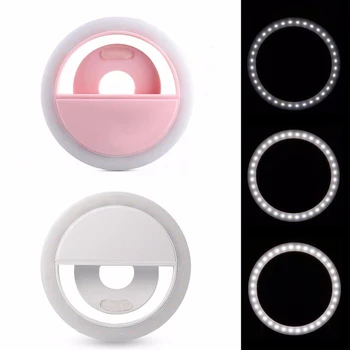 Universalus Selfie Lempa, Mobilusis Telefonas Objektyvas Nešiojamų Flash Žiedas LED Šviesos Žiedo Įrašą Šviesos 