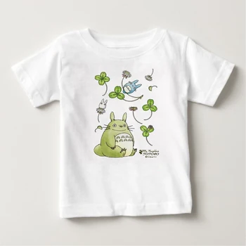 Mielas animacinių filmų Totoro spausdinti vaikams t sunny boy girl vasaros marškinėliai medvilnės trumpas rankovėmis marškinėliai vaikams vasarą tee kūdikių berniukų marškinėlius
