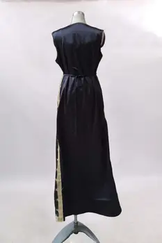 2021 Naujas Vasaros Moterų Suknelė be Rankovių Embroided Grindų Ilgis Suknelės Cardigan Elegantiškas Vakarą, Šaliai, Skraistės femme Dviejų dalių Komplektas