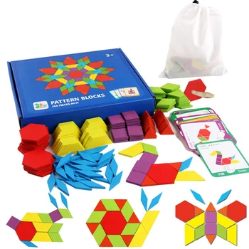 155pcs Medinės Formos Dėlionė Valdybos Nustatyti Spalvinga Montessori Mokymo Pažinimo Pradžioje Švietimo Žaislai Vaikams, Vaikams Baby