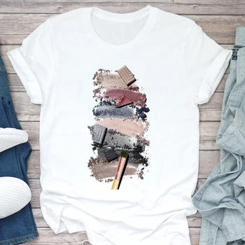 Marškinėliai Moterims Spalva sudaro Tapybos Mados 3D Grafikos Atsitiktinis Trumpas Rankovės Tees Topai Marškinėliai Moteriška Ponios Moterų Lady T-shirts