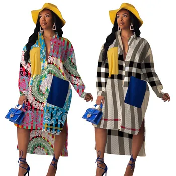 Afrikos Suknelės Moterims Dashiki Vasaros Plius Dydis Suknelė Ponios Tradicinių Afrikos Spausdinti Drabužių Heidi Bazin Ankara Suknelės