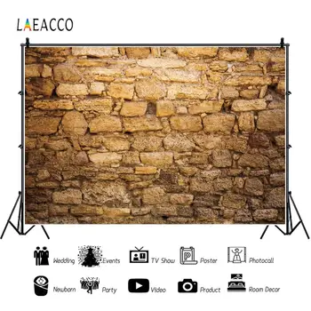 Laeacco Senų Akmeninių sienų Fone Atlaikė akmens sienos Šventė Fotografijos Pritaikoma Foto Tapetai fotostudija