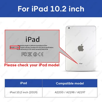 IPad 10.2 Atveju 2019 PU Odos Smart Magnetinis Auto Sleep/Wake Padengti Trifold Stand Case For iPad 10.2 7-osios Kartos Funda