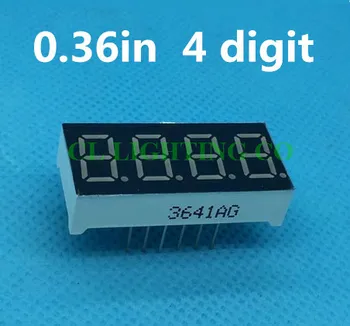 Balta 0.36 colių 4 Skaitmenų 7 Segmentų skaitmeninis Šviesos diodų (LED Skaitmeninis Skaitmeninis Ekranas,Bendro Katodo 0.36