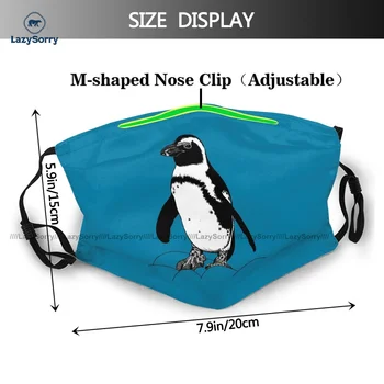 Modelis Dulkių Įrodymas Afrikos Pingvinas Rašalo Iliustracija Veido Kaukė Mados Suaugusiųjų Audiniu Veido Nagų Kaukė Su Filtru