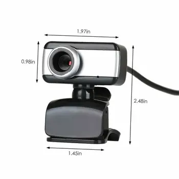 Sukiojamomis USB 2.0 HD Kamera, vaizdo Kameros 480P Su Mikrofonu KOMPIUTERIO, Nešiojamojo Kompiuterio Darbalaukyje 