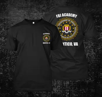 Laisvi Juodas Vyrų Tshirts Homme Tees FTB Akademiją Quantico - Custom vyriški Marškinėliai Tee Print T-Shirt Mens