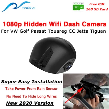 Realsun 1080P Automobilių DVR Wifi Brūkšnys Fotoaparato Vaizdo įrašymo 12M Piexel VW Volkswagen Golf Passat Touareg CC Jetta Tiguan