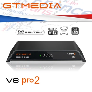 GT ŽINIASKLAIDOS V8 PRO2 Palydovinio Dekoderio DTT Antžeminės TELEVIZIJOS Imtuvas DVB-S/S2/S2X DVB-T/T2, DVB-Kabelis WiFi 1080P Full HD H. 265