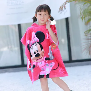 Disney Vaikams Mickey Mouse Rankšluostis su Gobtuvu Animacinių filmų Sofija Užšaldyti Elsa Anna Ponis Minkštas Paplūdimio Rankšluostis Baby Berniukas ir Mergaitė Vonios Rankšluostis dovanų