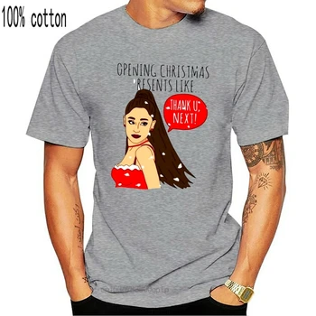 Prekės vyrų marškinėliai Ariana Grande Kalėdų Ačiū U Next Marškinėliai