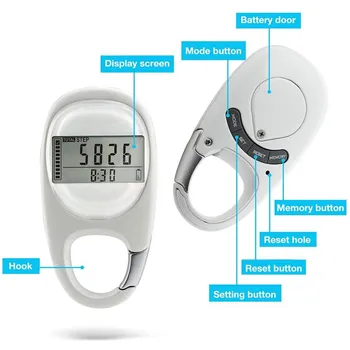 Pedometer Pėsčiomis 3d Atminties Smart Paleisti Pedometer Kalorijų Skaitiklis Žingsniamačiai Dienos tikslus Stebėti Pedometer Laipiojimo Priedai