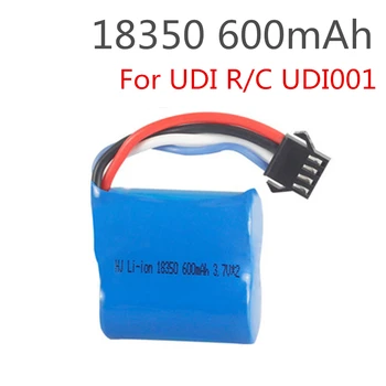 3.7 V 600mAh 18350 Lipo Baterija UPI R/C UDI001 UDI011 Nuodai Greičio Valtis 3,7 V 600mAh, Li-ion SM-4P Bateriją