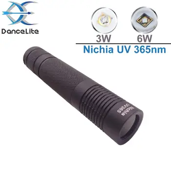 S9 Nichia UV 365nm 6W/3W 1-REŽIMO LED Žibintuvėlį, Fakelą Ultravioletinių 365nm Pinigų Aptikimo (Geriausia UV Led)