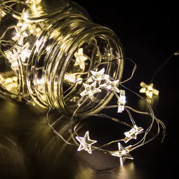 2/3M String LED Žibintai, Apdailos Pasakų Žibintas su baterijomis, Vandeniui Star Varinės Vielos Lempos Patalpų Lauko Kalėdų Vestuvių