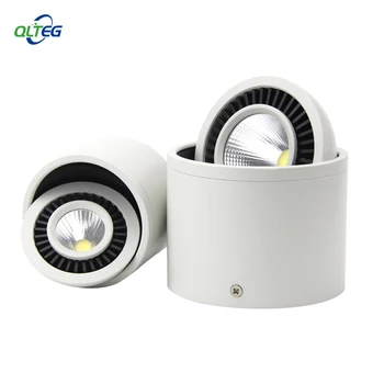 QLTEG Paviršius Sumontuotas LED Apšvietimas 360 Laipsnių Sukimosi LED Šviestuvai 5W 9W 7W 15W COB Šviestuvai AC85-265V LED Lubų Lempos
